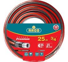 RACO PREMIUM, 3/4″, 25 м, 35 атм, пятислойный, усиленный двумя слоями армирования, поливочный шланг (40300-3/4-25)