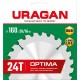 URAGAN Optima, 160 х 20/16 мм, 24Т, пильный диск по дереву (36801-160-20-24)