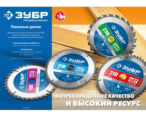 ЗУБР Стройрез, 250 х 30 мм, 24Т, пильный диск по строительной древесине, Профессионал (36931-250-30-24) ЗУБР Стройрез, 250 х 30 мм, 24Т, пильный диск по строительной древесине, Профессионал (36931-250-30-24)