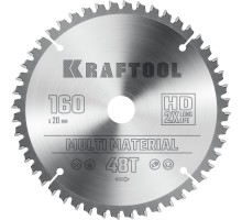 KRAFTOOL Multi Material, 160 х 20 мм, 48Т, пильный диск по алюминию (36953-160-20)