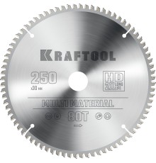 KRAFTOOL Multi Material, 250 х 30 мм, 80Т, пильный диск по алюминию (36953-250-30)