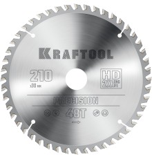 KRAFTOOL Precision, 210 х 30 мм, 48Т, пильный диск по дереву (36952-210-30)