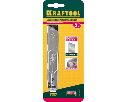 KRAFTOOL 9 мм, 5 шт, Сегментированные лезвия (09601-09-S5)