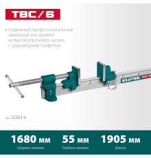 KRAFTOOL TBC/6 1680/55 мм, струбцина с Т-образным профилем (вайма) (32303-6)