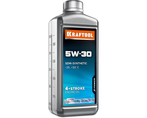 KRAFTOOL 5W-30, 1 л, зимнее полусинтетическое масло для 4-тактных двигателей (41511-1)