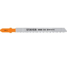 STAYER T101B, T-хвост., HCS сталь, по дереву/ДСП/ДВП, шаг зуба 2.5 мм (10TPI), раб. длина 75 мм, 2 шт, полотна для лобзика, Professional (15990-2.5)