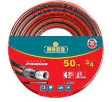 RACO PREMIUM, 3/4″, 50 м, 35 атм, пятислойный, усиленный двумя слоями армирования, поливочный шланг (40300-3/4-50)