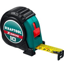 KRAFTOOL X-Drive, 10 м х 25 мм, рулетка (34122-10)