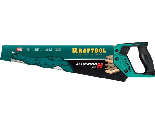 KRAFTOOL Alligator Fine 11, 450 мм, ножовка для точного реза (15203-45)