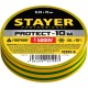 STAYER PROTECT-10, 15 мм х 10 м, 5 000 В, желто-зеленая, не поддерживает горение, изолента ПВХ, Professional (12291-S)