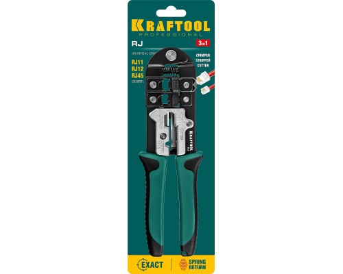 KRAFTOOL RJ, (RJ45, RJ11,RJ12), универсальный кримпер (22699)