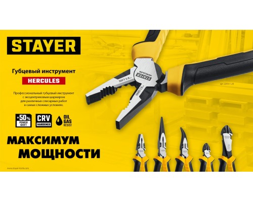 STAYER Hercules, 160 мм, тонкогубцы (2203-3-16)