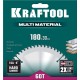 KRAFTOOL Multi Material, 180 х 30 мм, 60Т, пильный диск по алюминию (36953-180-30)