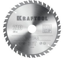 KRAFTOOL Optima, 210 х 30 мм, 36Т, пильный диск по дереву (36951-210-30)