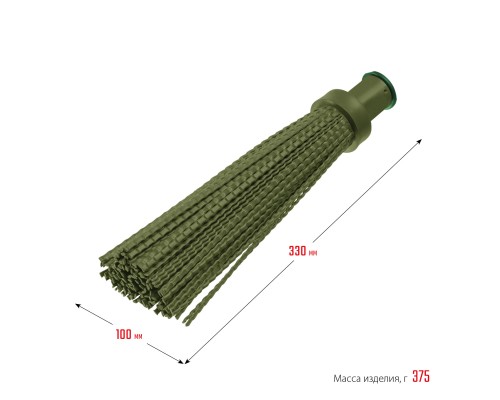 СИБИН 420 х 110 мм, полипропилен, коническое резьбовое соединение, круглая, пластиковая метла (39221)