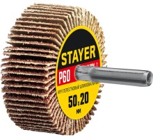 STAYER d 50 x 20 мм, P60, на шпильке d 6 мм, круг шлифовальный лепестковый (36607-060)