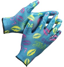 GRINDA L-XL, синие, прозрачное нитриловое покрытие, садовые перчатки (11296-XL)