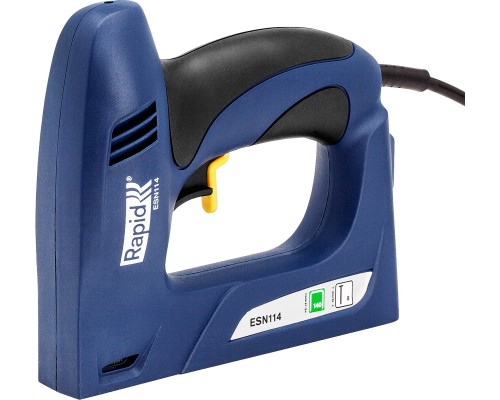 RAPID R:El.Staple Gun ESN114, тип 140 и гвоздей 300, 2-в-1, нейлер-степлер (гвозде/скобозабиватель) электрический для скоб (5000131)