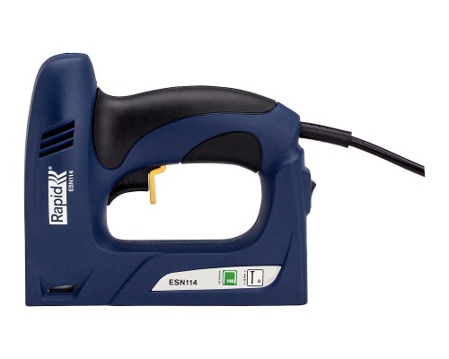 RAPID R:El.Staple Gun ESN114, тип 140 и гвоздей 300, 2-в-1, нейлер-степлер (гвозде/скобозабиватель) электрический для скоб (5000131)