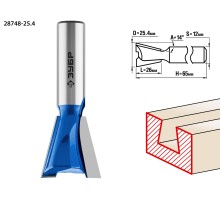 ЗУБР 25.4 x 26 мм, угол 14°, фреза пазовая фасонная ″Ласточкин Хвост″, Профессионал (28748-25.4)