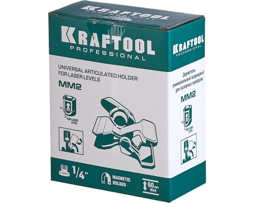 KRAFTOOL ММ2, универсальный шарнирный держатель-клипса (34704)