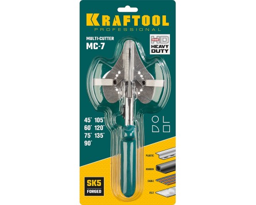 KRAFTOOL MC-7, угловые ножницы для пластмассовых и резиновых профилей (23372)