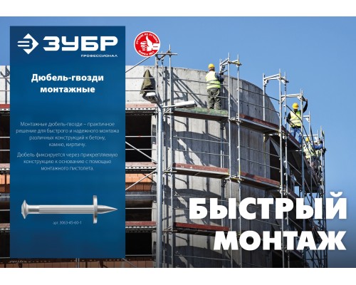 ЗУБР ДГМ, 30 x 3.7 мм, цинк, 1 кг, монтажный дюбель-гвоздь , Профессионал (3063-37-30-1) ЗУБР ДГМ, 30 x 3.7 мм, цинк, 1 кг, монтажный дюбель-гвоздь , Профессионал (3063-37-30-1)