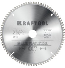 KRAFTOOL Multi Material, 254 х 30 мм, 80Т, пильный диск по алюминию (36953-254-30)