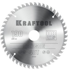 KRAFTOOL Precision, 190 х 30 мм, 48Т, пильный диск по дереву (36952-190-30)