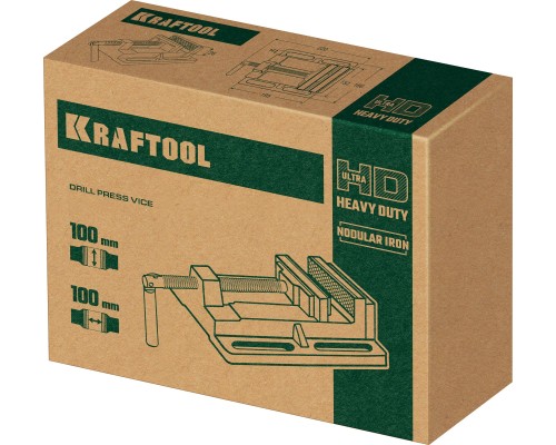 KRAFTOOL 100 мм, станочные сверлильные тиски (32715-100)