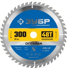 ЗУБР Оптима, 300 x 30 мм, 48Т, пильный диск по дереву, Профессионал (36903-300-30-48)
