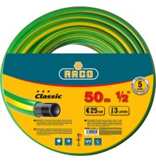 RACO CLASSIC, 1/2″, 50 м, 25 атм, трёхслойный, армированный, поливочный шланг (40306-1/2-50)