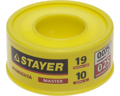 STAYER 0.075 мм х 19 мм х 10 м, 0.25 г/см3, ФУМ лента (12360-19-025)