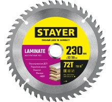 STAYER Laminate, 230 x 32/30 мм, 72Т, аккуратный рез, пильный диск по ламинату (3684-230-32-72)