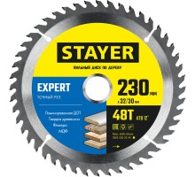 STAYER Expert, 230 x 32/30 мм, 48T, точный рез, пильный диск по дереву (3682-230-32-48)