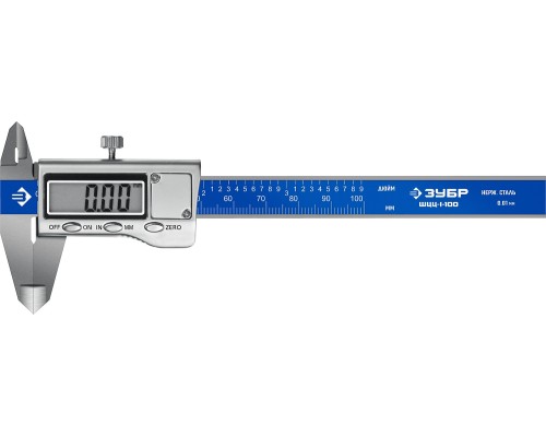 ЗУБР ШЦЦ-I-100-0.01, 100 мм, электронный штангенциркуль, Профессионал (34463-100)