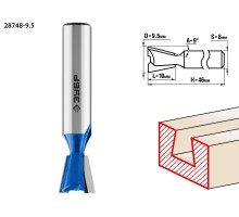 ЗУБР 9.5 x 10 мм, угол 9°, фреза пазовая фасонная ″Ласточкин Хвост″, Профессионал (28748-9.5)