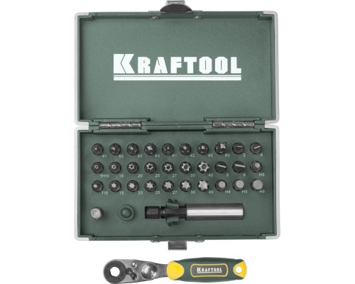 KRAFTOOL X-Drive, 33 шт, набор кованых торсионных бит (26065-H33)