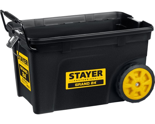 STAYER BIGPRO, 620 х 370 х 420 мм, (24.5″), пластиковый ящик-тележка для инструментов, Professional (38107-24)