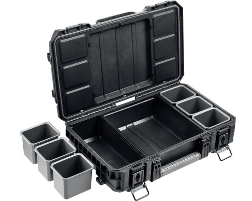 KETER GEAR ORGANIZER, 560 х 345 х 128 мм, (22″), пластиковый ящик-органайзер с 7 съемными ячейками (38374)