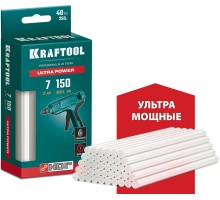 KRAFTOOL Ultra Power, 7 х 150 мм, 40 шт, прозрачные, ультрамощные клеевые стержни (06837-40)