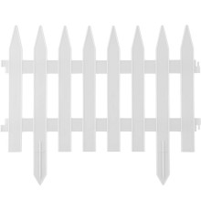 GRINDA Классика, 28 х 300 см, белый, 7 секций, декоративный забор (422201-W)