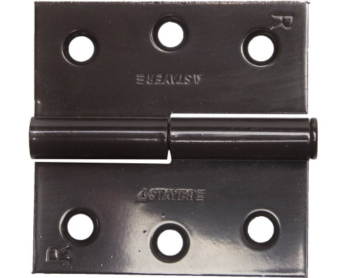 STAYER 75 x 75 x 2.4 мм, разъемная, правая, цвет коричневый, карточная петля (37613-75-3R) STAYER 75 x 75 x 2.4 мм, разъемная, правая, цвет коричневый, карточная петля (37613-75-3R)