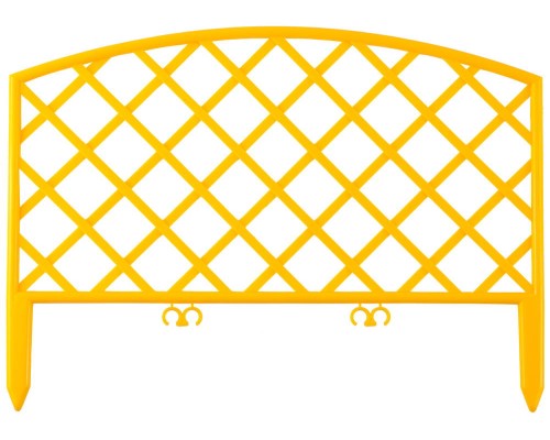 GRINDA Плетень, 24 х 320 см, желтый, 7 секций, декоративный забор (422207-Y)