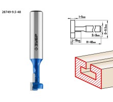 ЗУБР 9.5 x 10 мм, высота 5 мм, фреза пазовая Т-образная №1, Профессионал (28749-9.5-48)