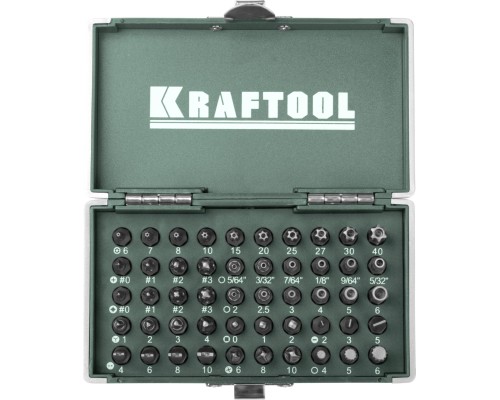 KRAFTOOL X-Drive, 50 шт, набор кованых торсионных бит (26065-H50)