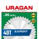 URAGAN Expert, 180 х 30/20 мм, 40Т, пильный диск по дереву (36802-180-30-40)