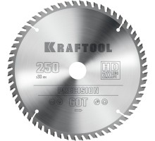 KRAFTOOL Precision, 250 х 30 мм, 60Т, пильный диск по дереву (36952-250-30)