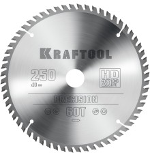KRAFTOOL Precision, 250 х 30 мм, 60Т, пильный диск по дереву (36952-250-30)