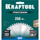 KRAFTOOL Precision, 250 х 30 мм, 60Т, пильный диск по дереву (36952-250-30)